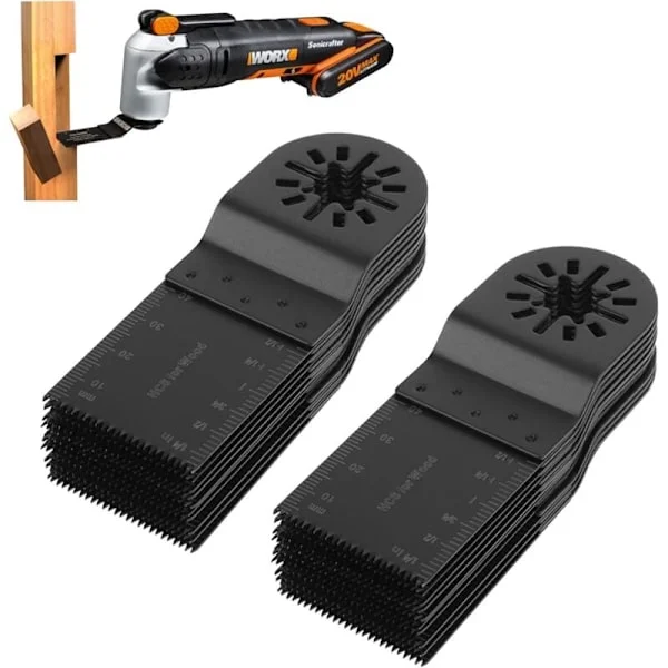 20-pack Universal Oscillerande Sågblad, Multiverktyg Starlock Plus 34 mm Blad Precision Multiverktyg Snabbkoppling Oscillerande Sågblad för Bosch Woo