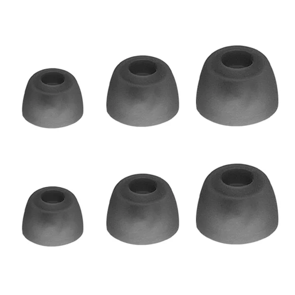 6 stk. silikon ørepropper for Tune Beam in-ear hodetelefoner, støyisolering