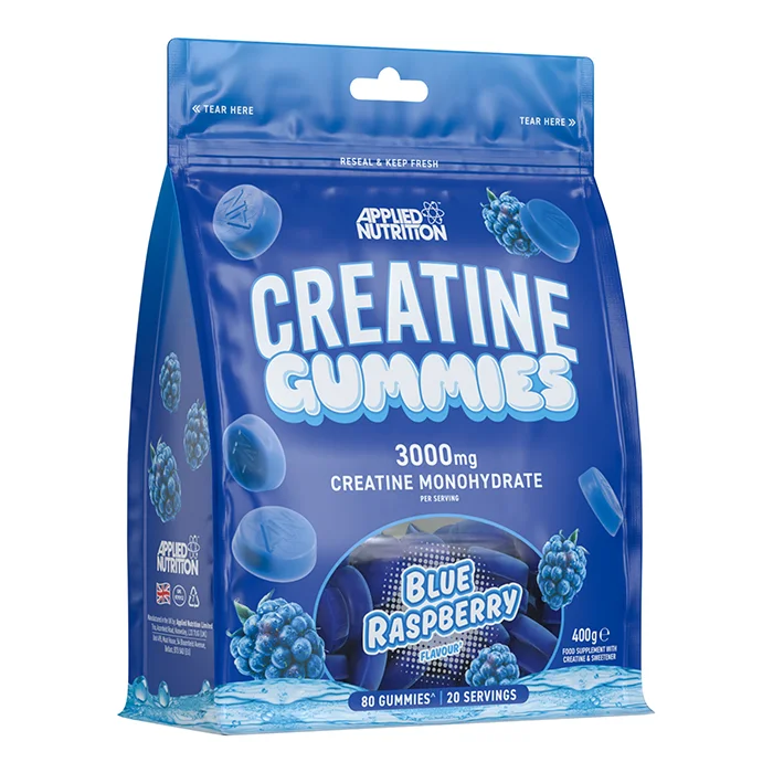 Kreatin Applied Nutrition Creatine Gummies, 80 gummies, Blue Raspberry - Bodyman.dk