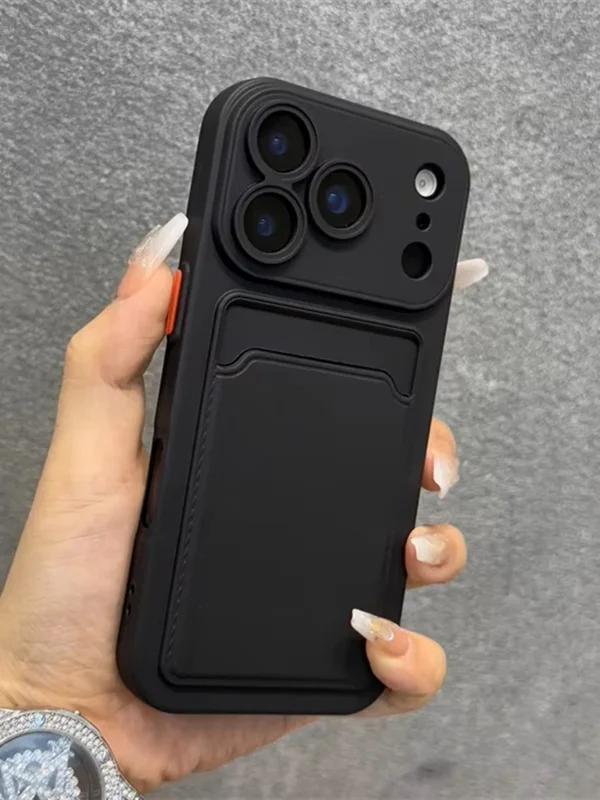 AliExpress - Étui portefeuille de luxe en silicone souple antichoc avec porte-cartes pour iPhone 17 Air 16E 15 14 Plus 13 12 Mini 11 Pro Max XR XS