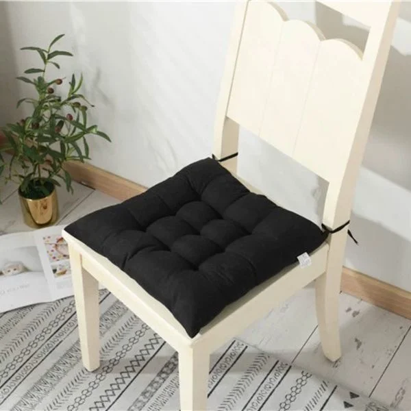 4-pack Soft Chair Cushions, Chair Pads with Ties, Dining Chair Cushions for Garden Patio Kitchen Dining Room (40x40cm)