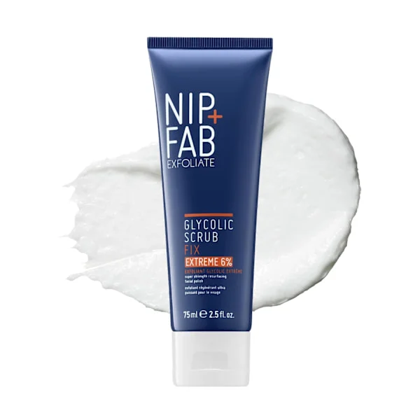 Glycolic Fix Scrub Extreme (75 ml) – 6% Glykolsyre 3-i-1 Ansigtspeeling & Poreforfiner – Dybderensende AHA BHA Ansigtspeeling til Lysning