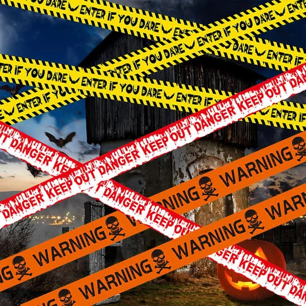 3 ruller Halloween Fright Tape Halloween Advarselstape Advarselstape Faretape