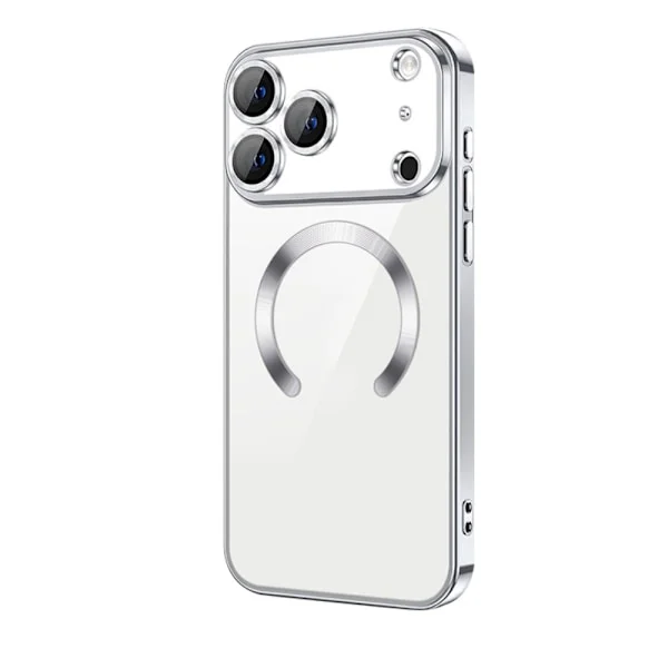 iPhone 17 Pro Max Skal – Metallic Skal med Magnetisk Kompatibilitet, Slim Design - Silver