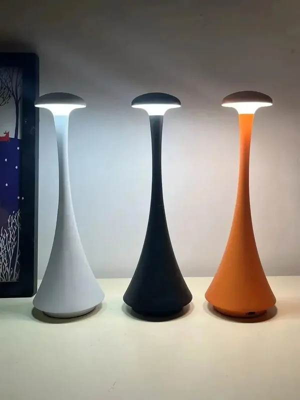 AliExpress - Neue Ankunft Pilz Tisch Lampe Wiederaufladbare Drahtlose touch Lampe Kreative Lampe USB-C Schreibtisch Lampe Hotel Schlafzimmer 