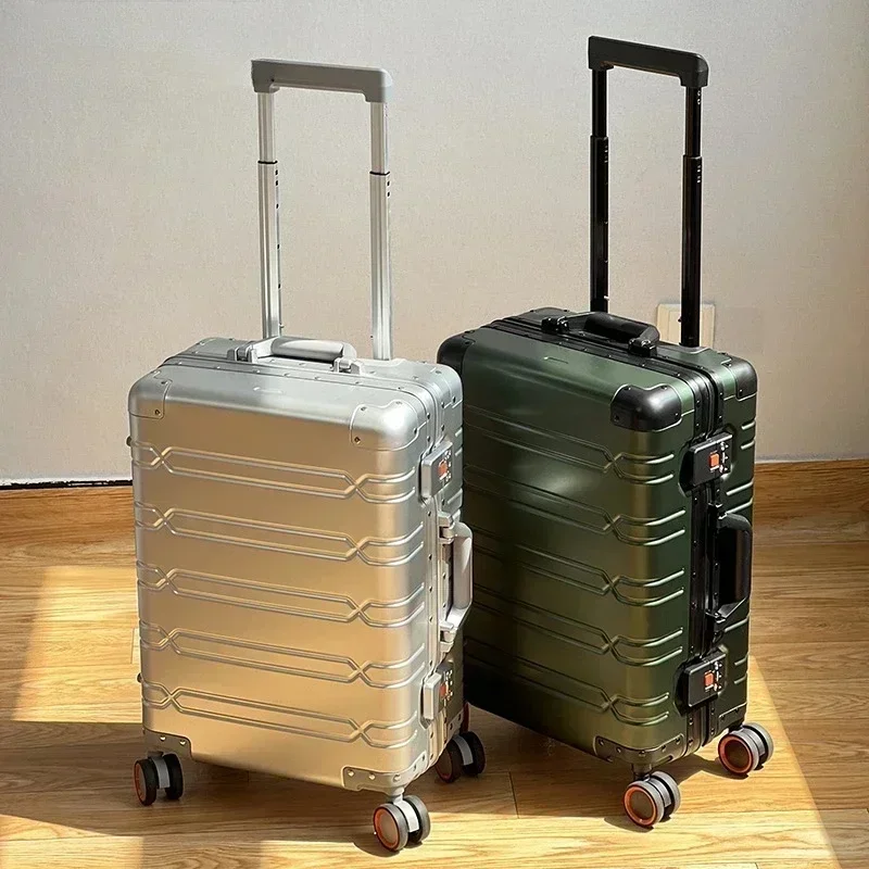 AliExpress - Trolley-Koffer mit großer Kapazität, Reisetasche, Reise-Koffer aus Aluminium-Magnesium-Legierung, Business-Rollgepäck