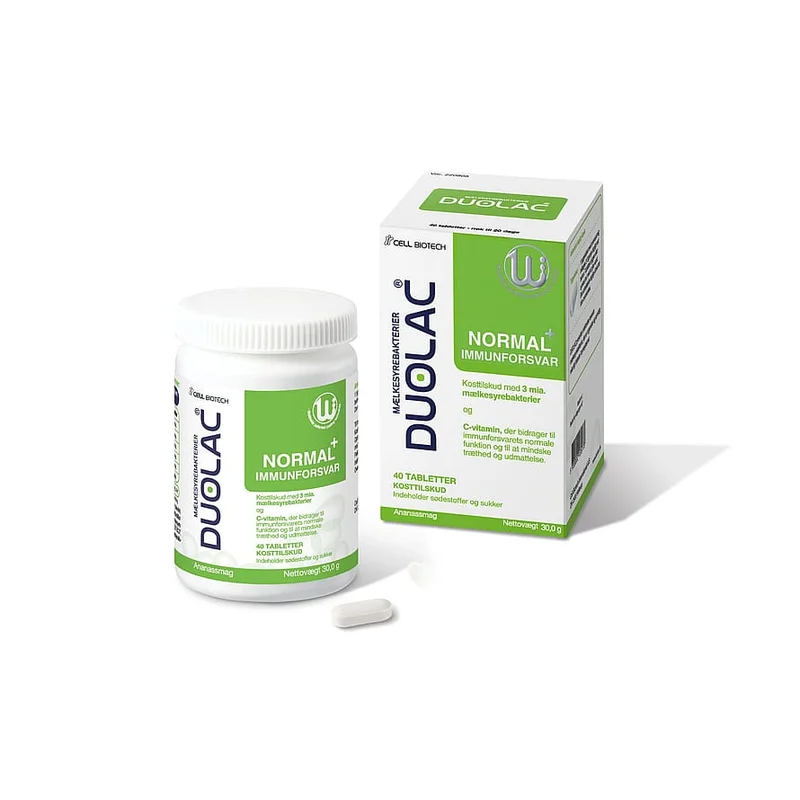 DUOLAC Normal+ Immunforsvar 40 stk, Helse & Madvarer, Kosttilskud, Immunforsvar