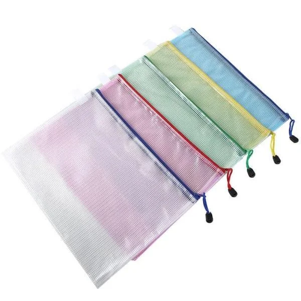 st Plastfickor A4 Mapp Dokument Zippåsar A4 Zip-väska