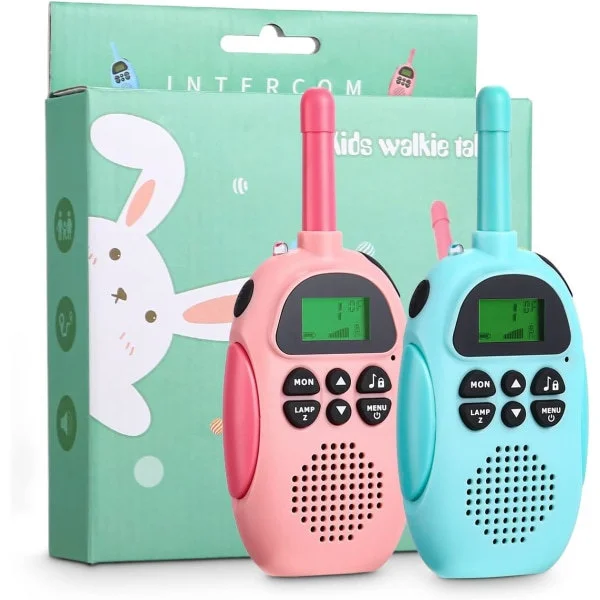 2 stk. barnas walkie talkie, oppladbare walkie talkie, barn utendørs