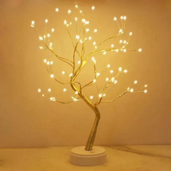 LED Ljusträd, 36/108 LED-pärlor Nattlampor, DIY Justerbara Grenar Koppartråd Design Träd för W