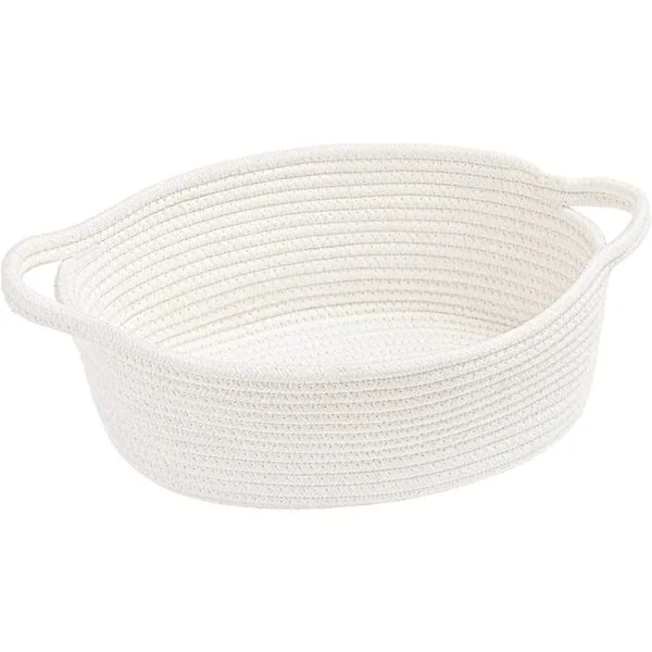 Liten vävd korg med presentpåsar och band, tom presentkorg, korg för presenter, leksakskorg för baby, korg för barnrum, 30,5 x 20 x 13 CM