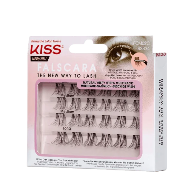 Kiss Falscara false wispies Lösögonfransar & färgning Unisex Brun 20 wisps