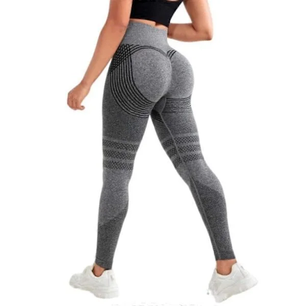 [KK]3D Cellulite Leggings Hög Midja S Ljusgrå, Butt Lifting Magkontroll Formande Träningsleggings Kompatibel med Kvinnor Gym Fitness S