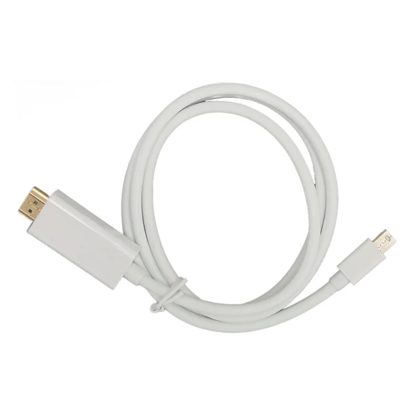 Mini DisplayPort til HDMI Adapter Han til Han Kabel til Skærm Projektor Hvid 1m 3.3ft