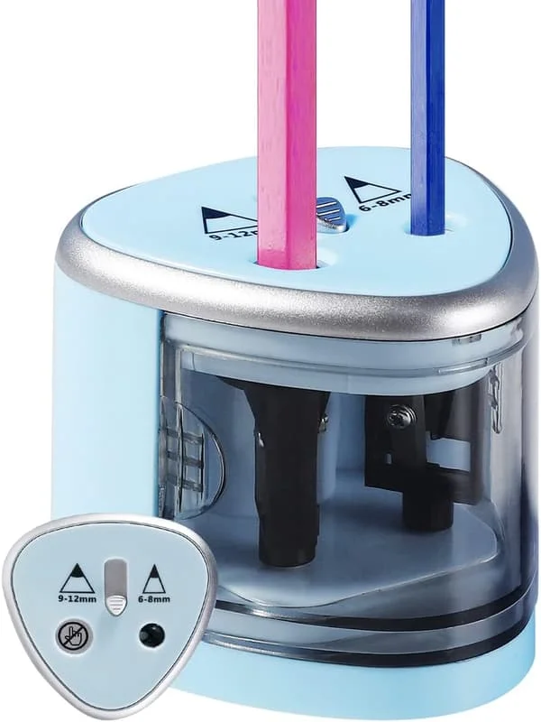 Battery-powered electric pencil sharpener, automatic pencil sharpener for children's desks, electric pencil sharpener for colored pencils