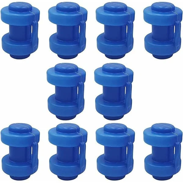 10-pak trampolin stolpe covers, holdbare trampolin hegn stolpe covers, fortykkede trampolin covers, egnet til krog trampolin strømforsyninger (blå).