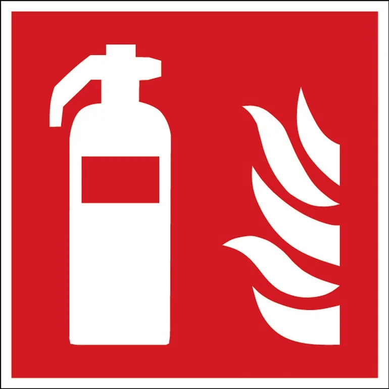Skilt, Brandslukker, polypropylen, 200x200 mm