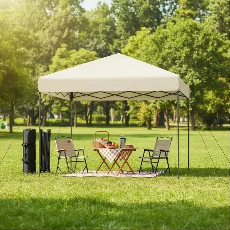 AliExpress - Gazebo pliable 3x3 m avec sac de transport et protection UV50+, gazebo pliable réglable en hauteur, blanc
