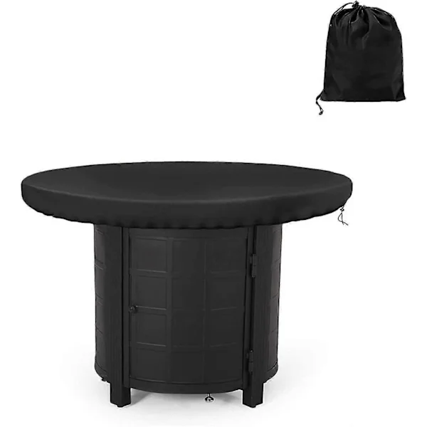 Rundt deksel for bålpanne (diameter 80 cm), vanntett, anti-UV 420d, for kokeplate og kokeplate, svart