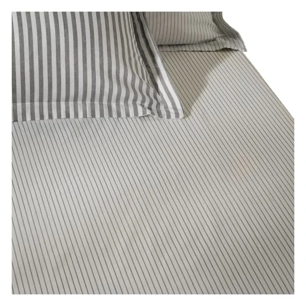 Yard Hebden Påslakan i Bomull, Randigt, 190cm x 90cm, Grå