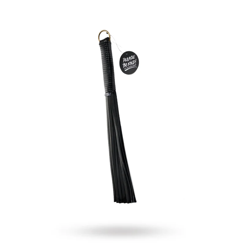 & Submit to Me Black Leather Flogger - Please Be Kind