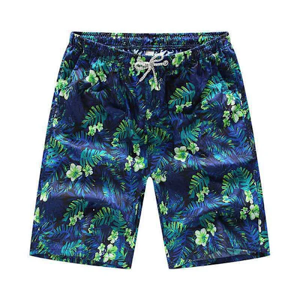 Sommarshorts för män - Lös passform, avslappnad surfstil med tryck - Färgade polyestershorts fyndiq-size_SML:m