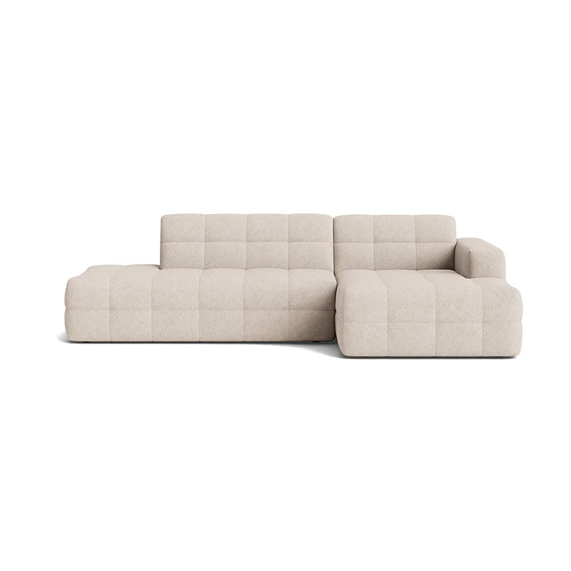 Paris chaiselong sofa, højrevendt | open end - Aragon Beige - 282x162x77cm - Slidstærk Chaiselong Sofa med Open End og Bøgeben