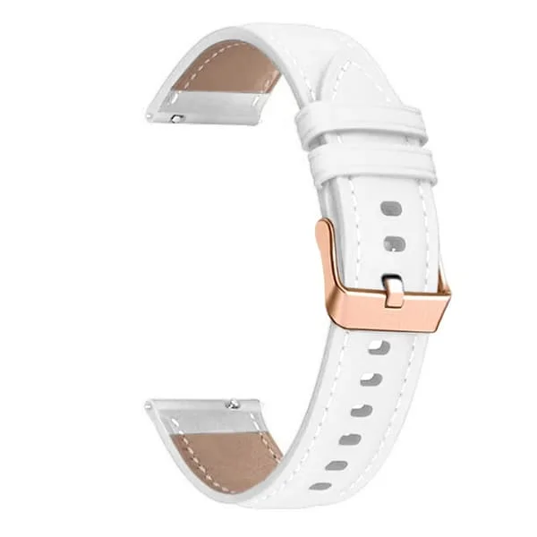 Smartklokke Lærreim for HUAWEI WATCH GT 4 41mm/Garmin Venu 3S/Venu 2S Armbånd Rose Gull Spenne 18mm Armbånd Lær wh