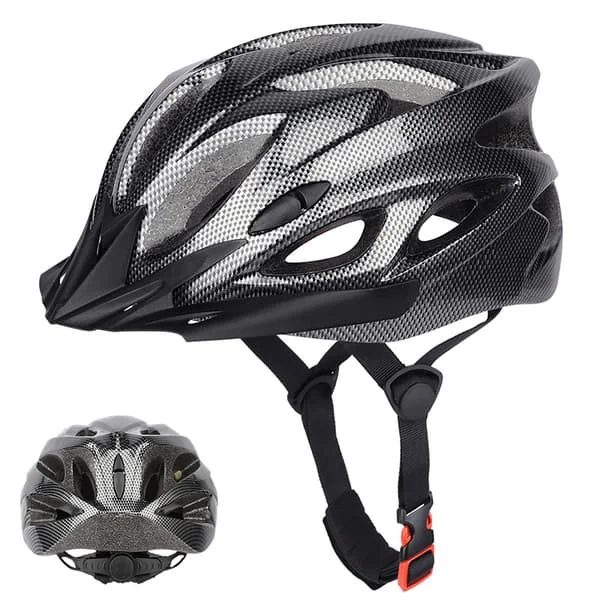 Bicycle Helmet, Adjustable Helmets for Mountain Bike & Road Bike, 18 Vents with Adjustable Strap & Removable Visor (Head Sizes 57-62cm)