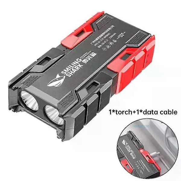 Kraftfull ficklampa LED Multifunktionell Ljus Ficklampa Fackla Utomhus Bärbar Vattentät Hem USB Uppladdningsbar Ficklampa