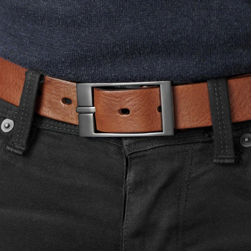 Moderne Donkerbruine Leren Riem voor mannen