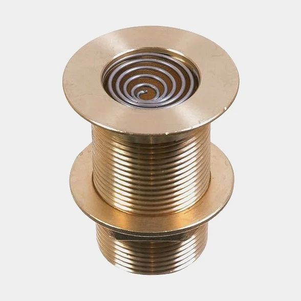 Bordgenomföring med fjädersil Guidi Thru-Hull Spiral Spring, mässing, 1 1/2" G (BSP), mässingfärgad