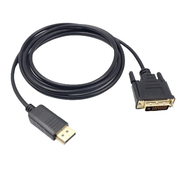 1.8M DisplayPort Hane till DVI Hane Adapterkabel 1080P DP till DVI Konverterare DisplayPort 1.1a