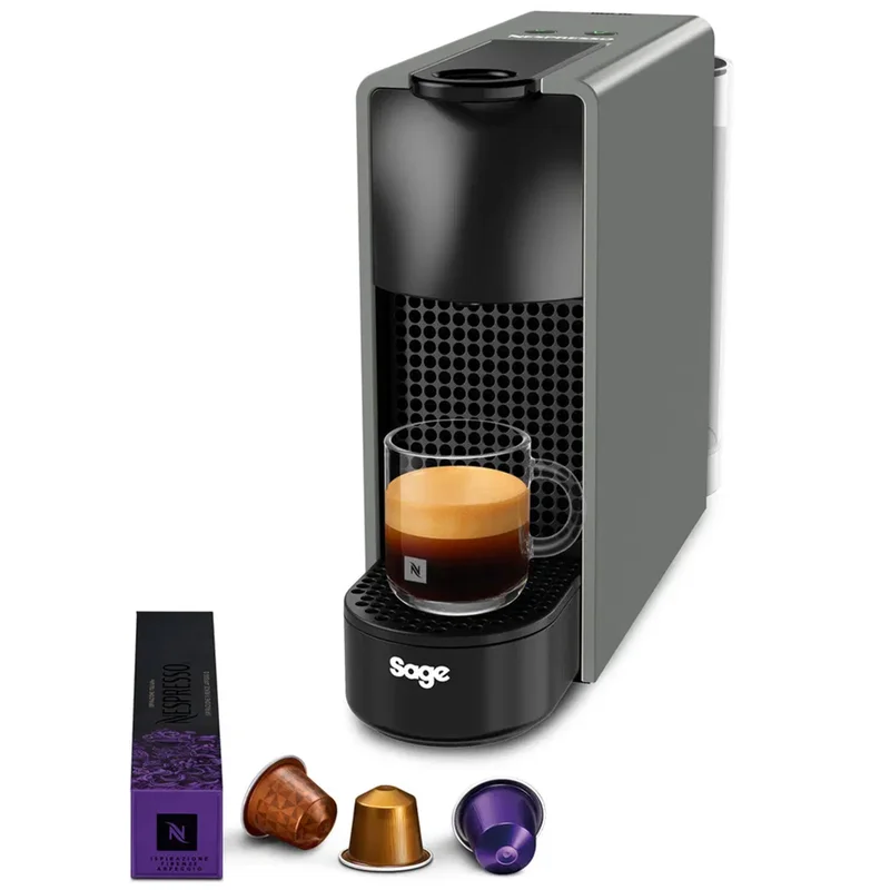 Nespresso by Sage SEC 220 Essenza Mini kapselmaskin, grå | Kaffe > Kapselmaskiner | Bagaren och Kocken