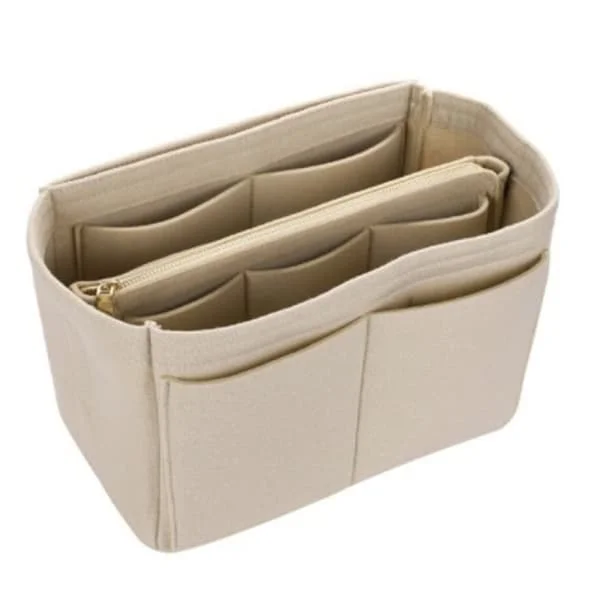Ropch Håndveske Organizer Veske Organizer med Rom Håndveske Innlegg Veske i Veske Håndveske Mappe Beige - L