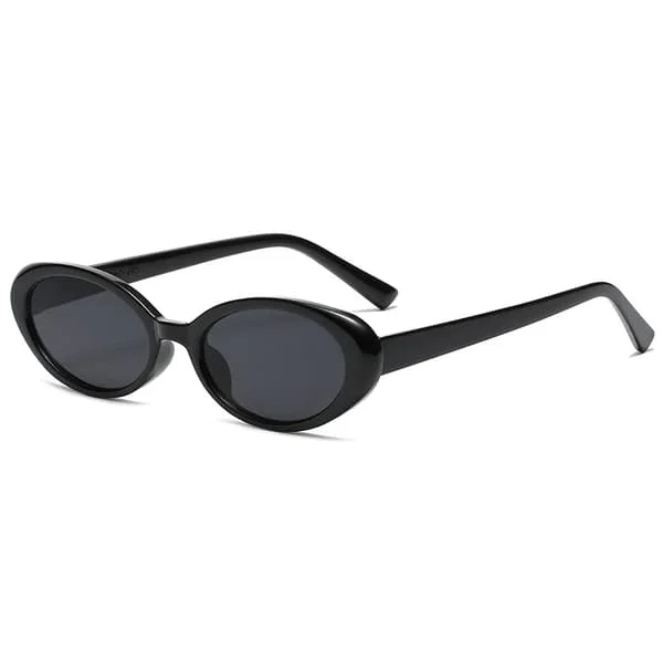 Små Stel Vintage Solbriller Mand Mærke Designer Solbriller Herre Mode Shades Ovalt Spejl Sort Retro Oculos De Sol