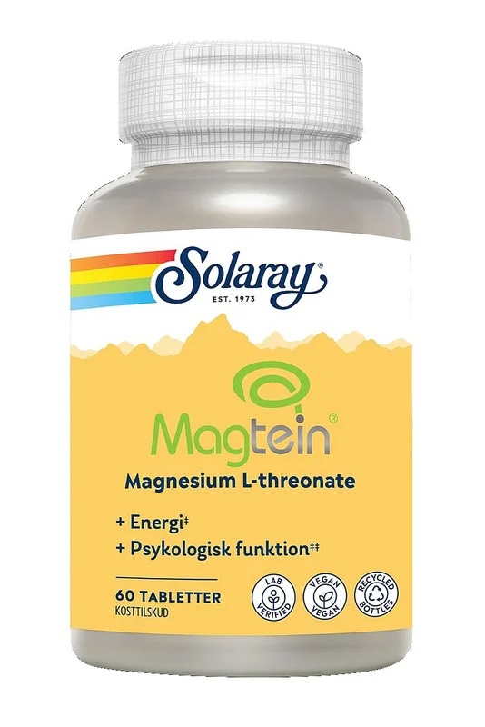 Solaray Magtein Magnesium L-threonate 60 stk, Helse & Madvarer, Mineraler, Magnesium