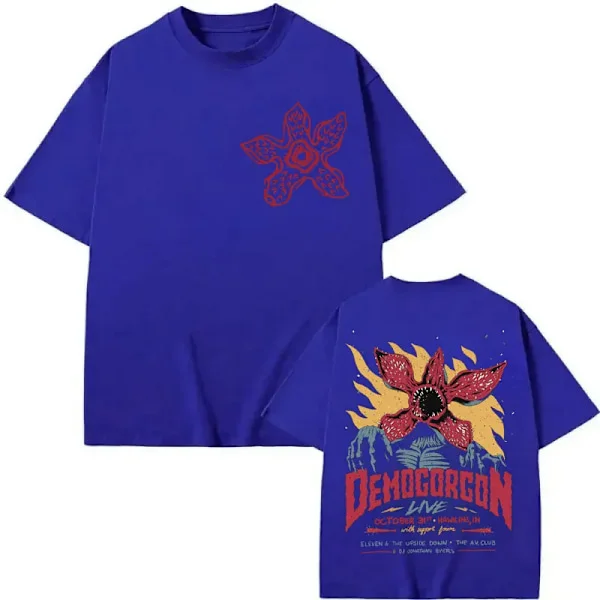 Eddie Munson The Demogorgon T-shirt Kannibal Blomst Monster Grafik T-shirts Mænd Kvinder Tøj Gotisk Mode Vintage T-shirts