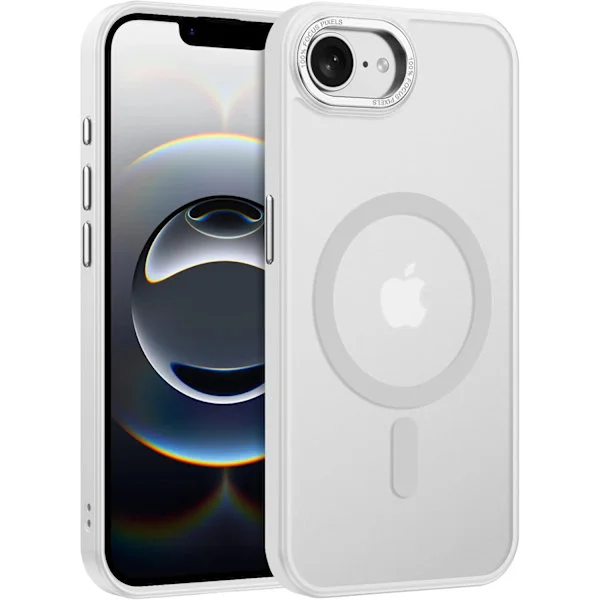 iPhone 17e Fodral - Magsafe Frostat Fodral - Vit vit vit vit