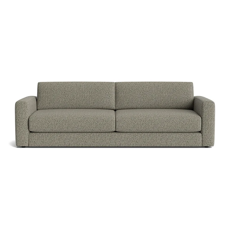 Moss 3-Sitzer-Sofa in Puente Grün, modernes Design mit meliertem Muster, hochwertige Nozag-Federung und bequemer PU-Schaum Polsterung, 78cm
