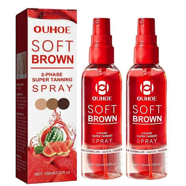 100 ml tvåfas solspray vattenmelon uppfriskande återfuktande solspray (2 st)
