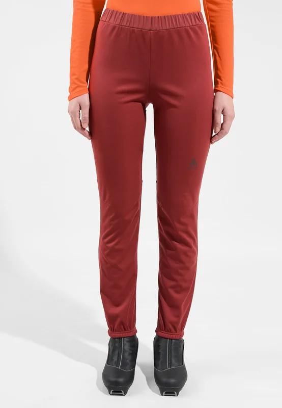 Odlo Pantalon de ski de fond Brensholmen pour femme, XS, rouge
