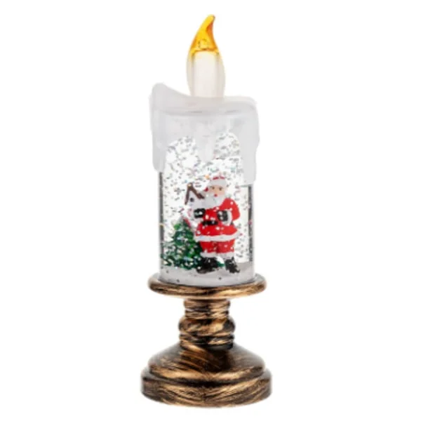 Glittrande jul-snöglob-ljus batteridriven LED flamlös ljus glitterlampa juldekoration nattlampa R251031