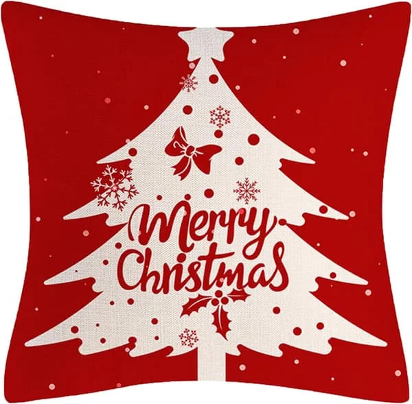 Christmas Pillow Covers, Linen Christmas Pillow Covers, Christmas Pillow Covers for Decoration, Christmas Pillows for Sofa, for Sofa, Living Room, 