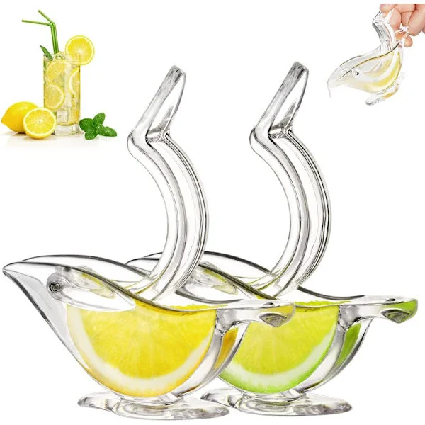 Deluxe Design Individuel Citronpresser, Manuel Håndpresser Citronpresser Akryl Bordartikler Transparent Serveringsartikler (2 STK Hvid)