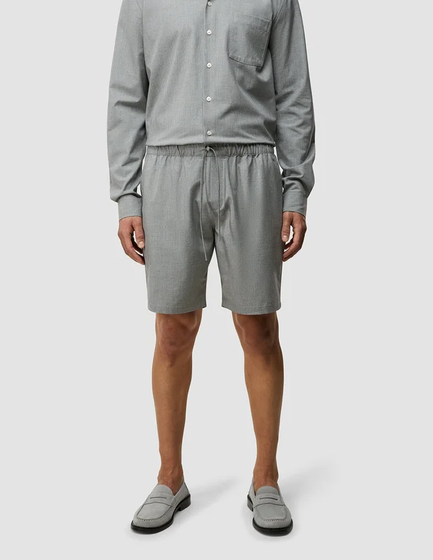 Shaping New Tomorrow - Tech Linen Elastic Shorts - Charcoal - Herr - Storlek 38/