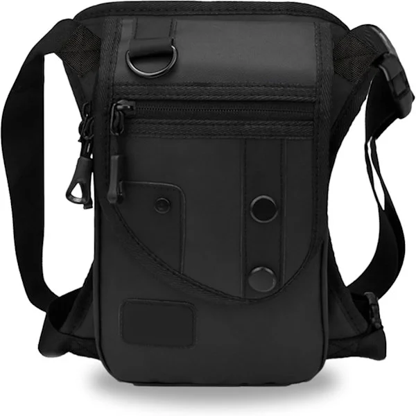 【BQ】Oxford Thigh Bag for Men Hip Bag with Detachable Leg Bag Motorcycle Accessories Water Resistant Hip Bag for Men and Women Black