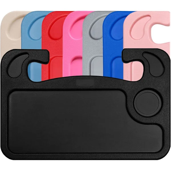 Car Steering Wheel Desk, Laptop, Tablet, iPad or Notebook Car Travel Table, Food Holder on Steering Wheel Tray, Fits Most Vehicle Steering Wheels