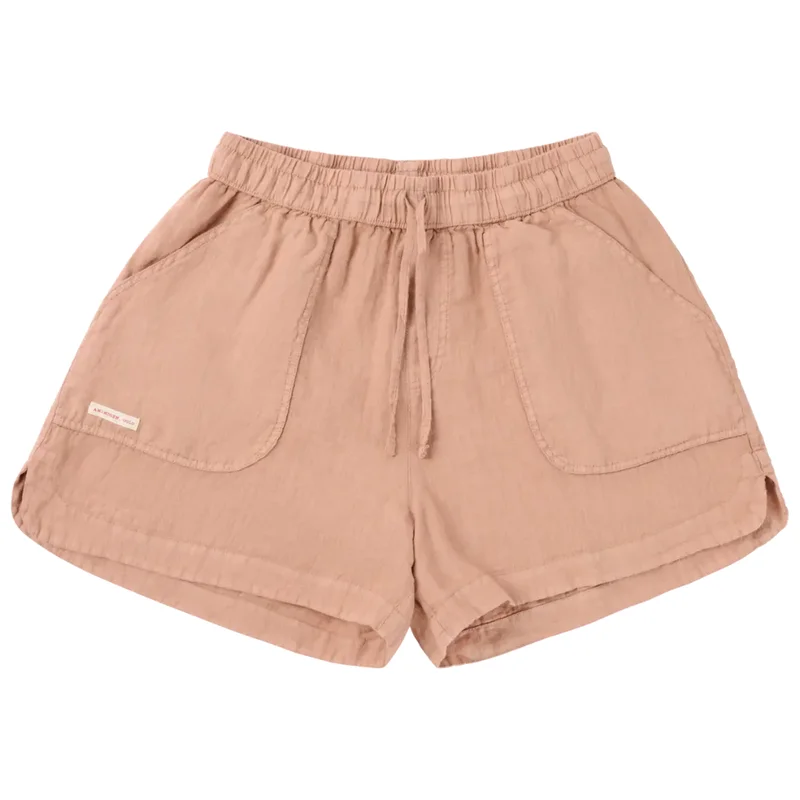 Amundsen 3.5Incher Safari Linen Shorts Womens Apricot