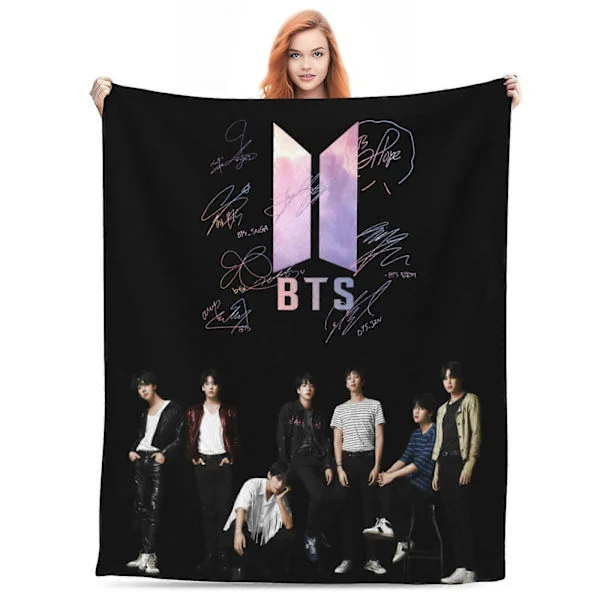 Kpop BTS Peitto Pehmeä Mukava Kevyt Kestävä Muhkea BTS Peitto Kpop BTS Flanelli Fleece Peitto Faneille Kpop Lov-SYS26310[D]{yh}